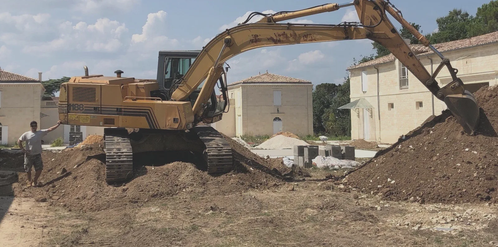 Parc du château avant travaux, espace ouvert sans structure